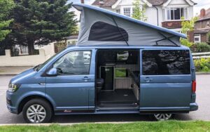 Acapulco Blue VW Campervan T6 pop top up